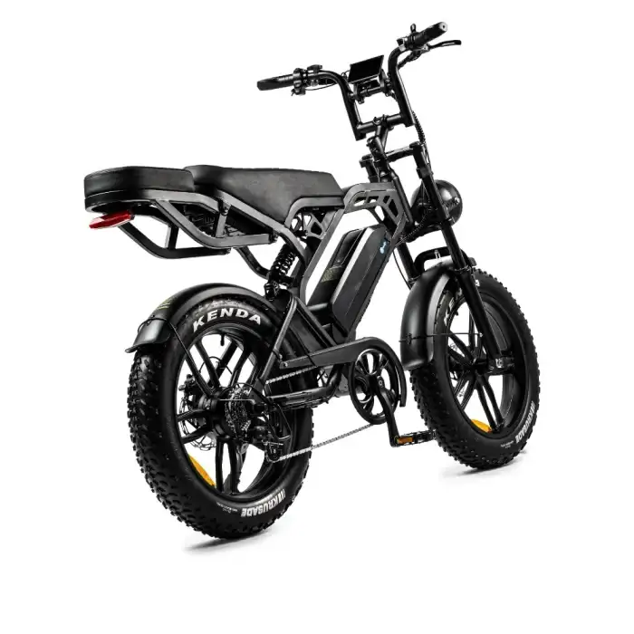 V20 Pro Zwart Fatbike achterkant V20 Pro Zwart Fatbike achterkant